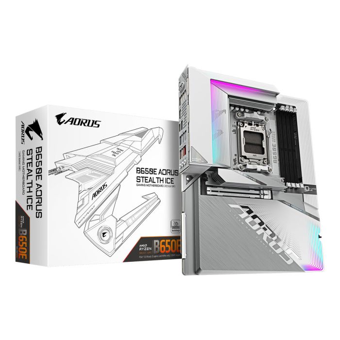Carte Mère Gigabyte B650E AORUS STEALTH ICE AMD AMD B650 AMD AM5 9