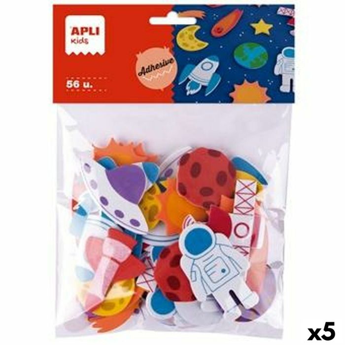 Feuille de Mousse Apli Multicouleur Feuille de Mousse Cosmos (5 Unités)