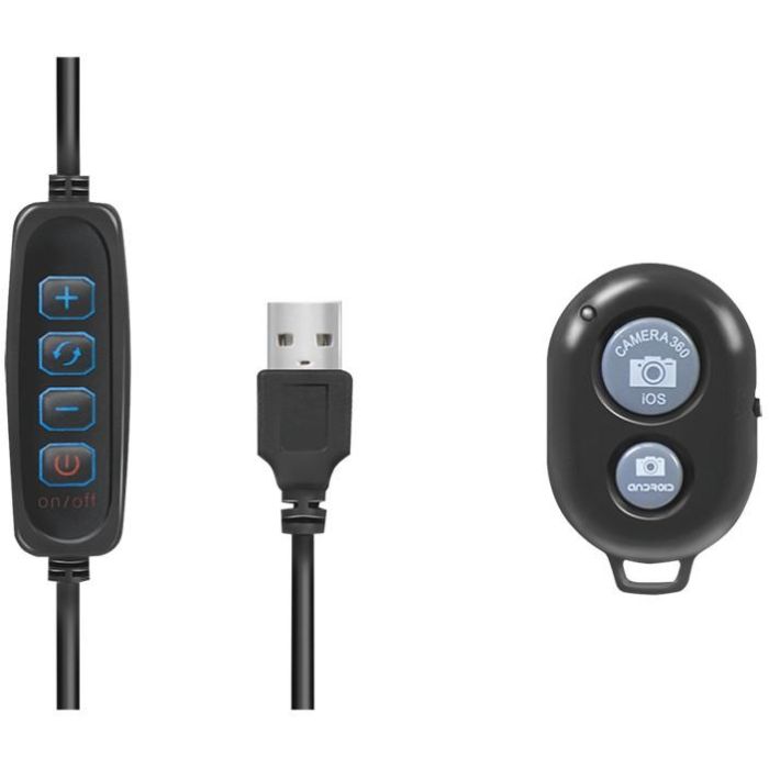 Logilink Smartphone-Ringlicht-Stativ m. Fernauslöser.DM 25cm 4