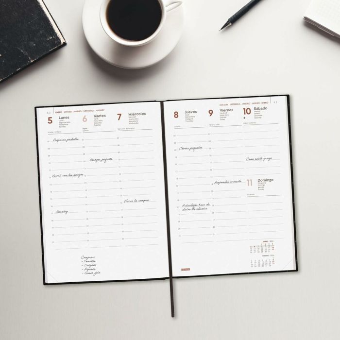 Agenda Finocam Noir A5 14 x 20,4 cm 3