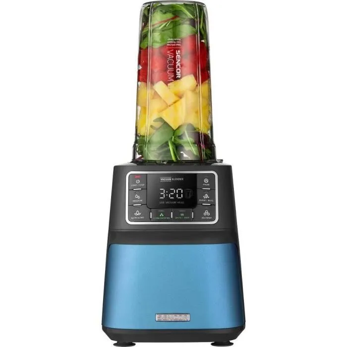Sencor Mixeur Sous Vide SBU 7872BL - 1500 W, 28000 tr/min, 7 Programmes, Bol en Tritan, Lames Inox - Pour Smoothies et Soupes