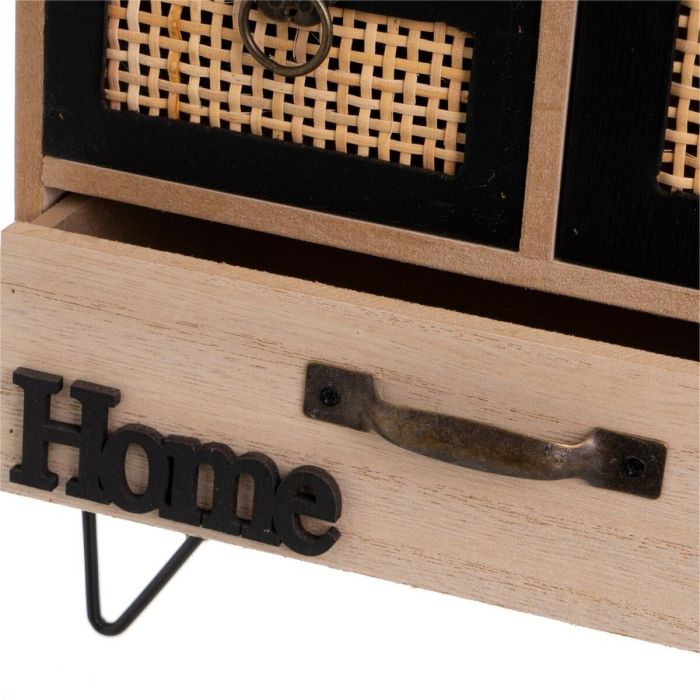 Boîte à bijoux HEARTS Blanc Noir Naturel Bois Canne Plastique Bois MDF 22 x 10 x 25 cm 6 Boîte à bijoux HEARTS Blanc Noir Naturel Bois Canne Plastique Bois MDF 22 x 10 x 25 cm 6