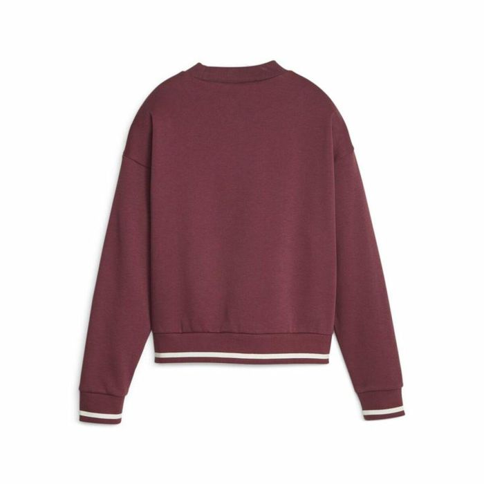 Sweat sans capuche femme Puma Squad Crew Fl Rouge foncé 1 Sweat sans capuche femme Puma Squad Crew Fl Rouge foncé 1