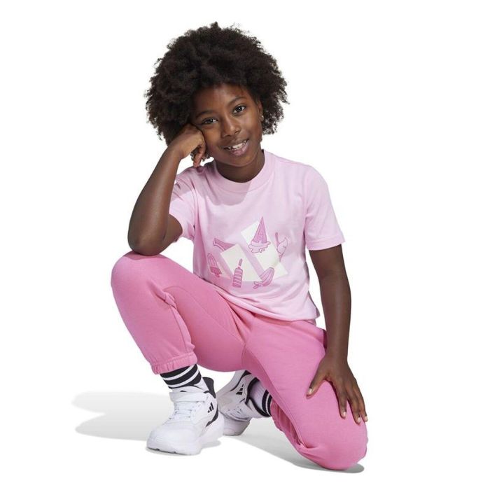 T shirt à manches courtes Enfant Adidas Lk Ice Rose XL 3
