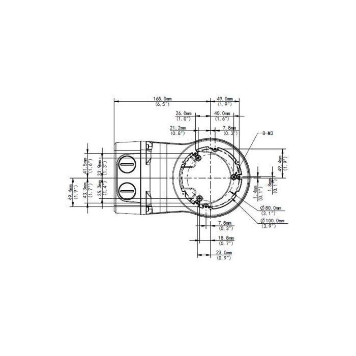 ALLNET Wallmount with Junctionbox/Wandmontag for ALL-CAM2488-LVEN 1