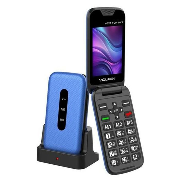 Téléphone portable pour personnes âgées Volfen Nexo Flip Bleu 32 GB 64 MB RAM 2,8"