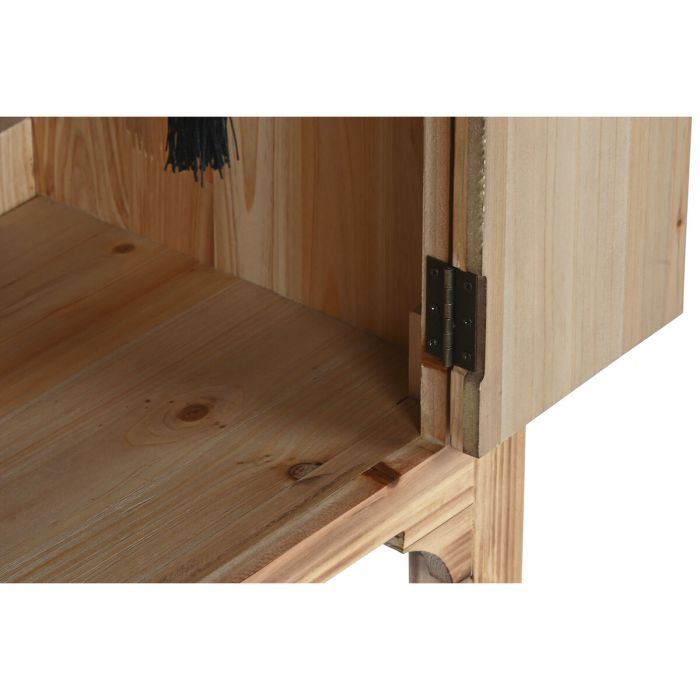 Table de Nuit Home ESPRIT Noir Naturel Bois d'épicéa Bois MDF 45 x 34 x 66 cm 4 Table de Nuit Home ESPRIT Noir Naturel Bois d'épicéa Bois MDF 45 x 34 x 66 cm 4