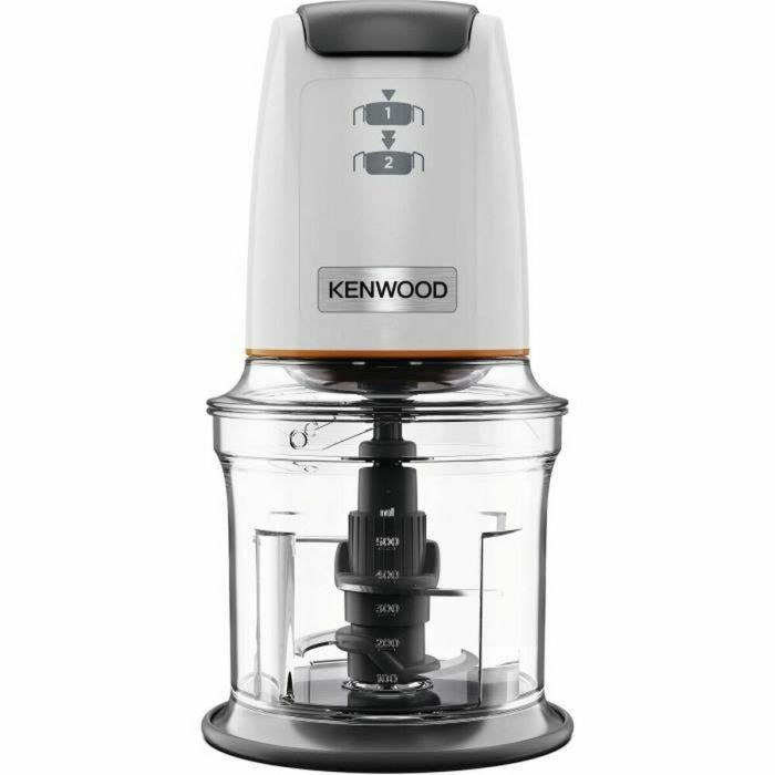 Kenwood CHP61.00WH Mini Hachoir 0.8L 4 Lames Inox 500W Base Antidérapante Blanc