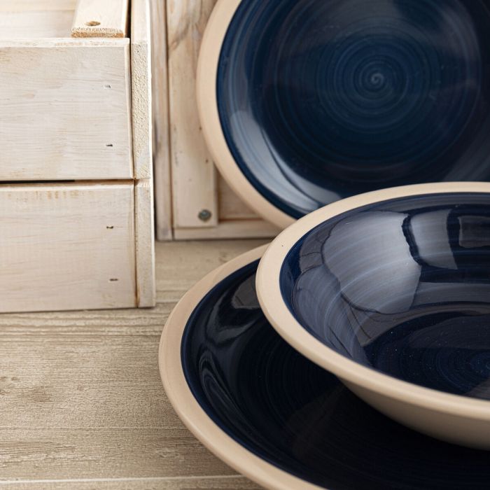 Assiettes Quid Baltic Bleu Céramique 18 Pièces 3