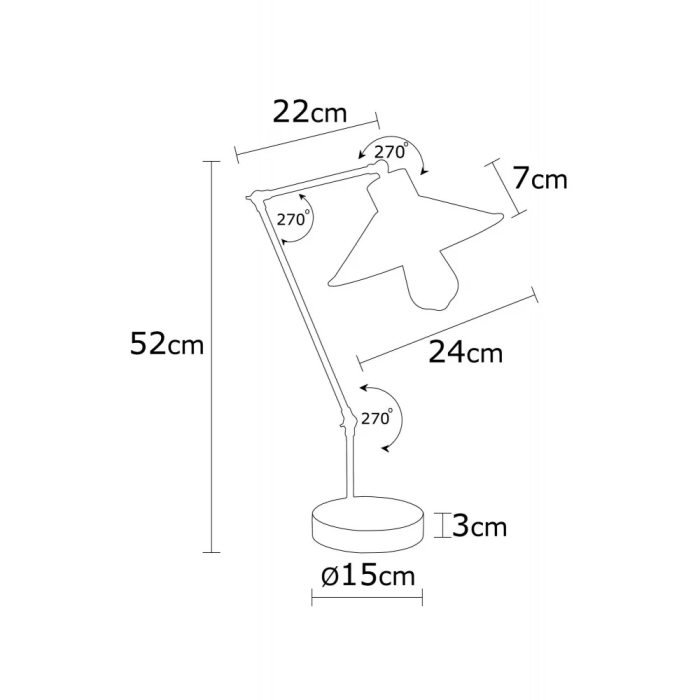 Lampe de Table Vintage Noire OPV-525NOR2129 6 Lampe de Table Vintage Noire OPV-525NOR2129 6