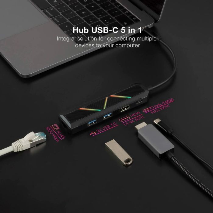 Hub USB NANOCABLE 10.16.0501 1 Hub USB NANOCABLE 10.16.0501 1
