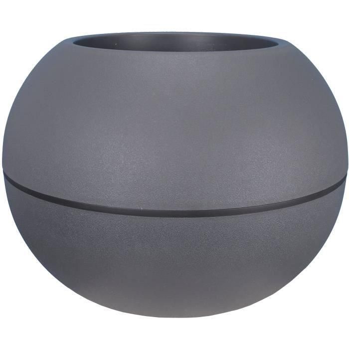 Pot de fleurs Boule - RIVIERA - Granit - D40 H28 cm - Gris 0 Pot de fleurs Boule - RIVIERA - Granit - D40 H28 cm - Gris 0