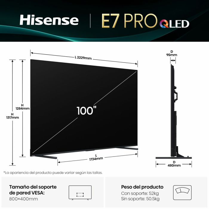 TV intelligente Hisense 100E7Q PRO 2 TV intelligente Hisense 100E7Q PRO 2