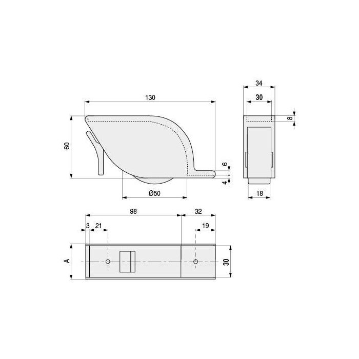 Rueda Nido Aladin Espesor 30 Blanco Con Freno Q&Q 1 Rueda Nido Aladin Espesor 30 Blanco Con Freno Q&Q 1