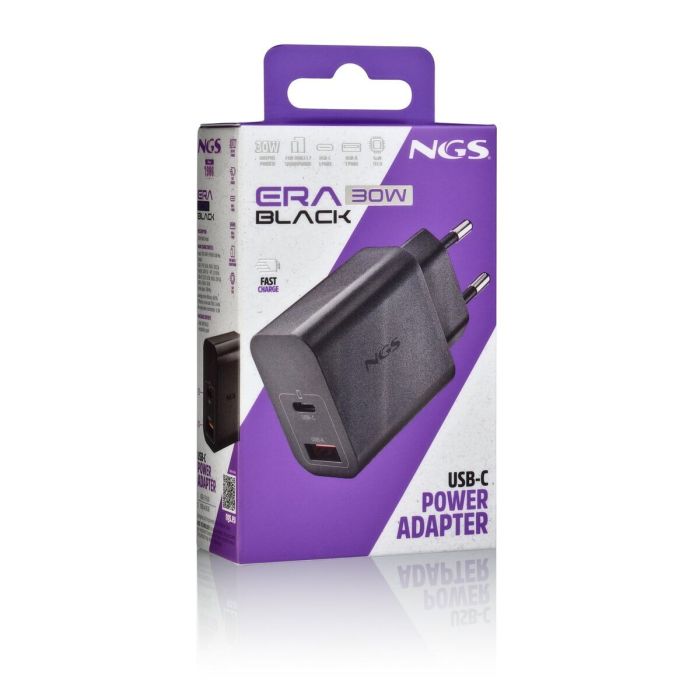 Chargeur d'ordinateur portable NGS ERA30WBLACK 30 W Noir 1 Chargeur d'ordinateur portable NGS ERA30WBLACK 30 W Noir 1