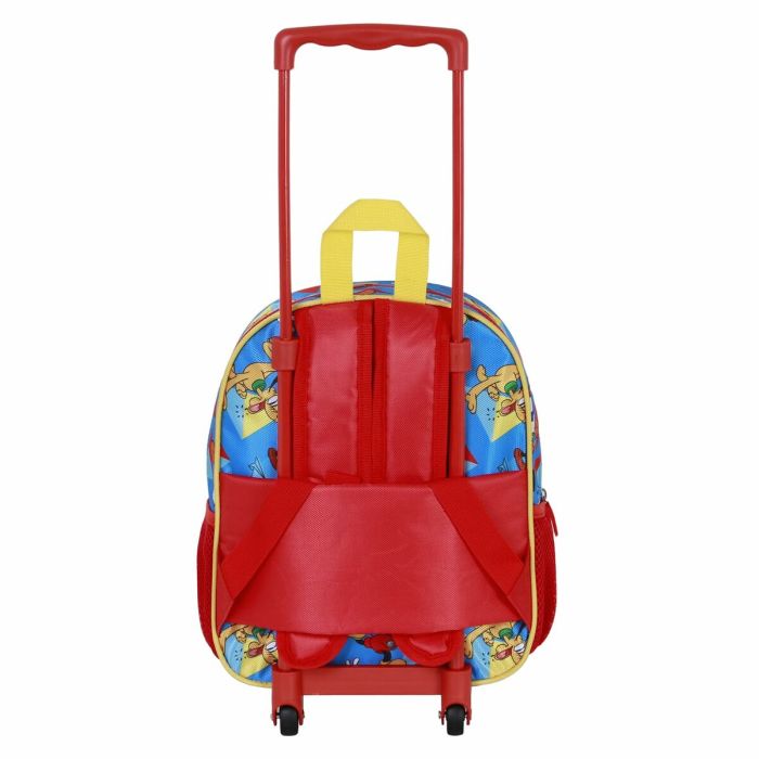 Cartable 3D avec roulettes Mickey Mouse Scooter Bleu Rouge 26 x 13 x 34 cm 1