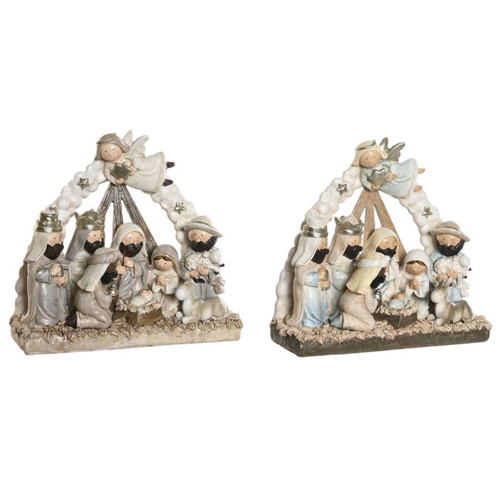 Crèche de Noël DKD Home Decor Bleu Blanc Marron Résine 23,5 x 8 x 20,5 cm (2 Unités) 1 Crèche de Noël DKD Home Decor Bleu Blanc Marron Résine 23,5 x 8 x 20,5 cm (2 Unités) 1