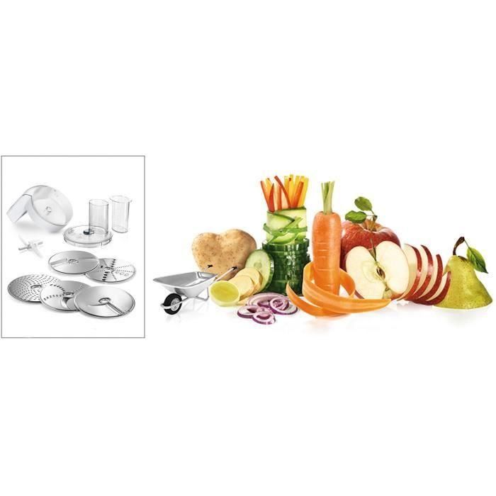 Accessoires pour kitchen machine BOSCH MUM5 - Lot VeggieLove: 1 acc. Râpeur/éminceur - 5 disques 2 Accessoires pour kitchen machine BOSCH MUM5 - Lot VeggieLove: 1 acc. Râpeur/éminceur - 5 disques 2