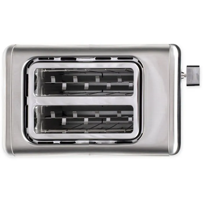 Livoo DOD205 Grille-pain digital 2 fentes 850 W avec panneau de contrôle tactile - Thermostat 7 niveaux, fonctions décongélation, réchauffage - Gris/Noir, acier inoxydable