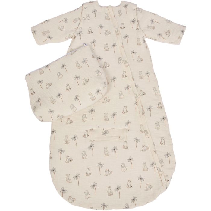 Douillette nomade - CANDIDE - 90 cm - 9/24 mois - Manches amovibles - Blanc imprimé lange tigre 1 Douillette nomade - CANDIDE - 90 cm - 9/24 mois - Manches amovibles - Blanc imprimé lange tigre 1