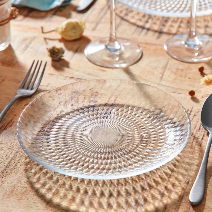 Plato Postre Vidrio Pampille Clear Luminarc 19 cm 3