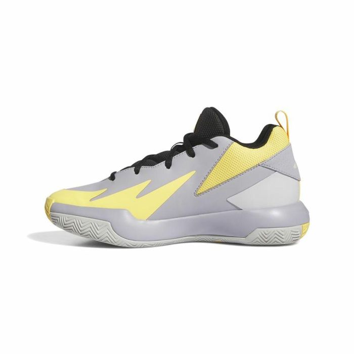 Chaussures de Basket-Ball pour Enfants Adidas Cross Em Up Select Mid Jaune Gris 6