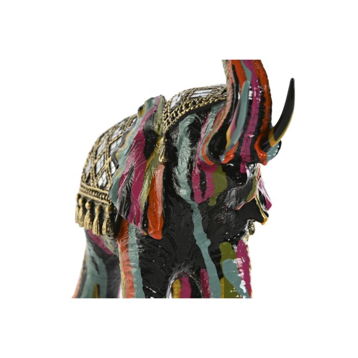 Figurine Décorative Home ESPRIT Multicouleur Résine Eléphant 21,5 x 8,5 x 19,5 cm 2