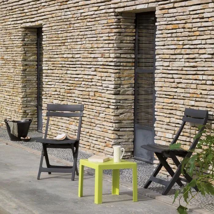 Grill Me - Chaise Pliante Miami - Anthracite - Résistante aux Intempéries et aux UV - Facile à Ranger et Nettoyer - 42 x 50 x 80 cm Grill Me - Chaise Pliante Miami - Anthracite - Résistante aux Intempéries et aux UV - Facile à Ranger et Nettoyer - 42 x 50 x 80 cm