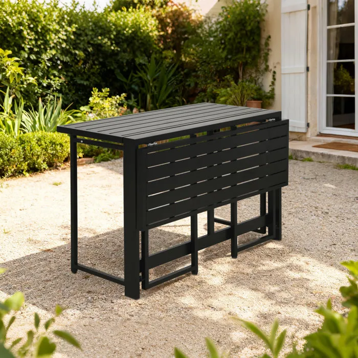 FERRET Table de jardin pliante en métal pour 4 personnes - Dimensions 98 x 80 x 72 cm FERRET Table de jardin pliante en métal pour 4 personnes - Dimensions 98 x 80 x 72 cm