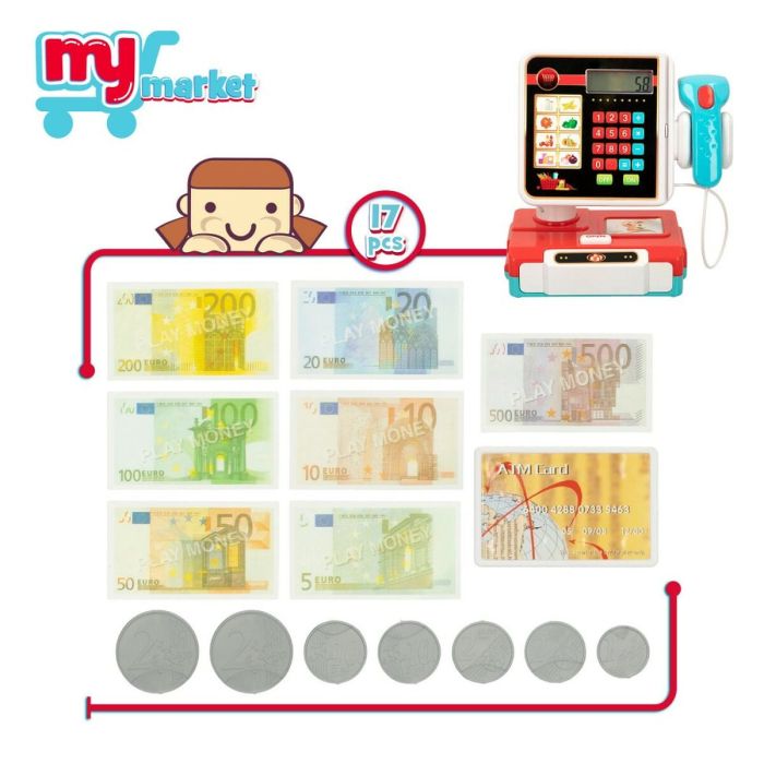 Caisse enregistreuse Jouet Colorbaby My Home 17 Pièces 18 x 19 x 11 cm 6 Unités 2