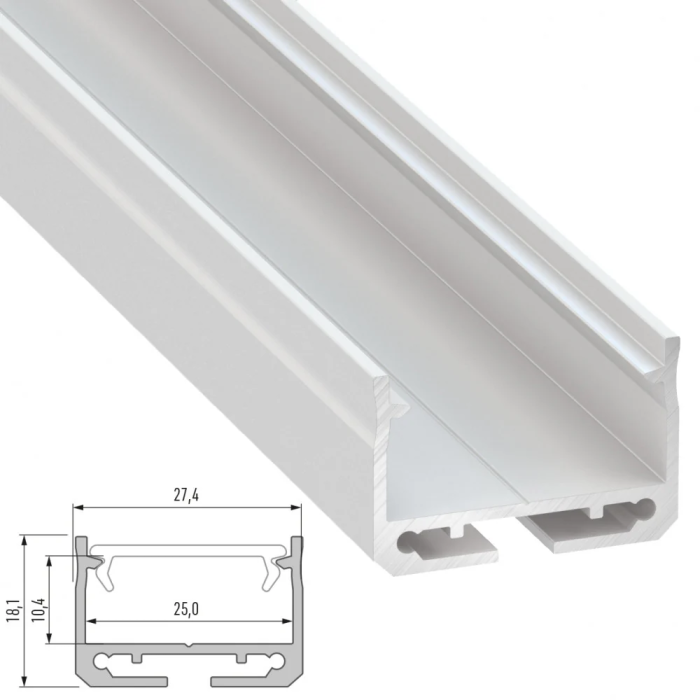 SILEDA Profilé Aluminium 2,02M - Lacado Blanco 0 SILEDA Profilé Aluminium 2,02M - Lacado Blanco 0