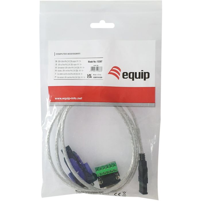 Equip Adapter USB-A -> Seriell RS422/RS485 St/St FT232Rsw 3