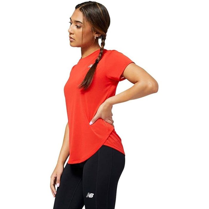 T-shirt à manches courtes femme New Balance Accelerate Rouge 3
