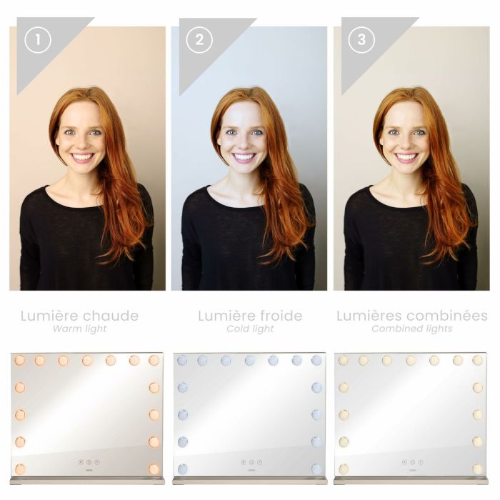 Miroir Grossissant Livoo DOS207 Blanc Miroir 4