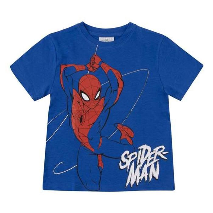 T shirt à manches courtes Enfant Spider-Man Bleu 45 0 T shirt à manches courtes Enfant Spider-Man Bleu 45 0