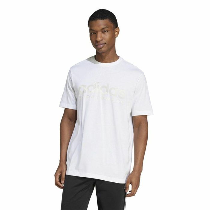 T-shirt à manches courtes homme Adidas House Of Tiro Summer Linear Graphic Blanc 4