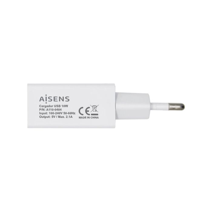 Chargeur mural Aisens A110-0404 Blanc 10 W 1 Chargeur mural Aisens A110-0404 Blanc 10 W 1