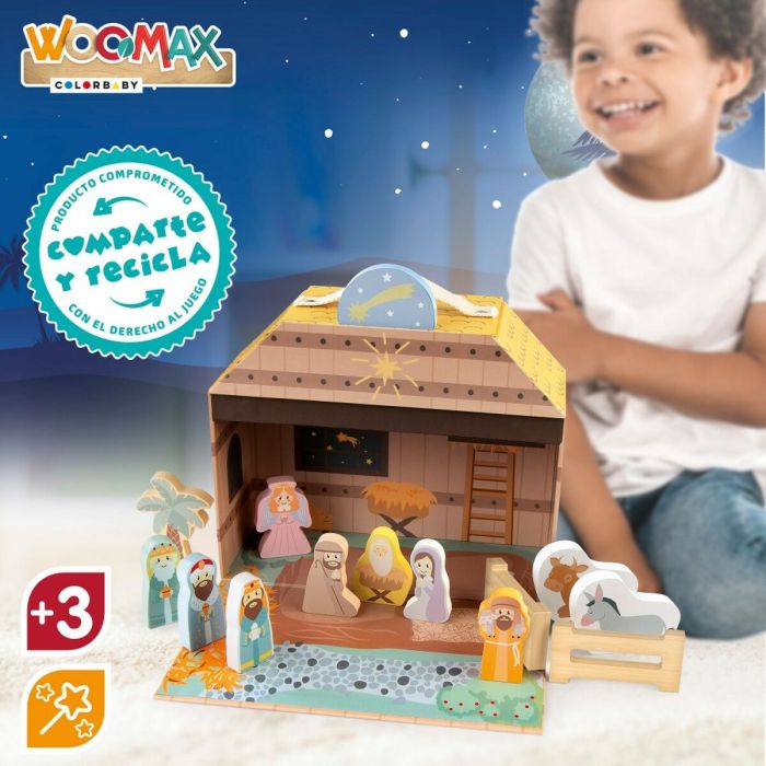 Crèche de Noël Woomax 24,5 x 20,5 x 24,5 cm (15 Pièces) (6 Unités) 2