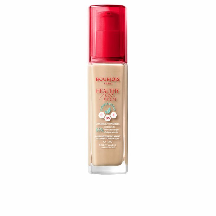 Base de maquillage liquide Bourjois Healthy Mix Nº 51.2W Golden vanilla Nº 51.2w-Golden Vanilla Nº 51.2w-Golden Vanilla 30ml 30