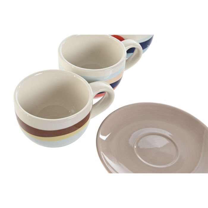 Ensemble de tasses à café Home ESPRIT Jaune Bleu Vert Lila Métal Dolomite 180 ml 2 Ensemble de tasses à café Home ESPRIT Jaune Bleu Vert Lila Métal Dolomite 180 ml 2
