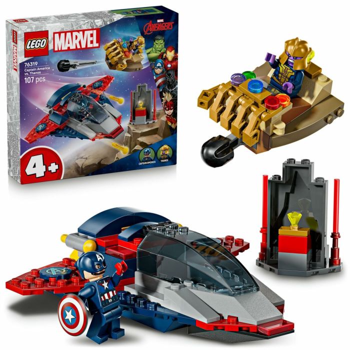 Set de construction Lego 76319 Captain America VS Thanos 107 Pièces 8 Set de construction Lego 76319 Captain America VS Thanos 107 Pièces 8