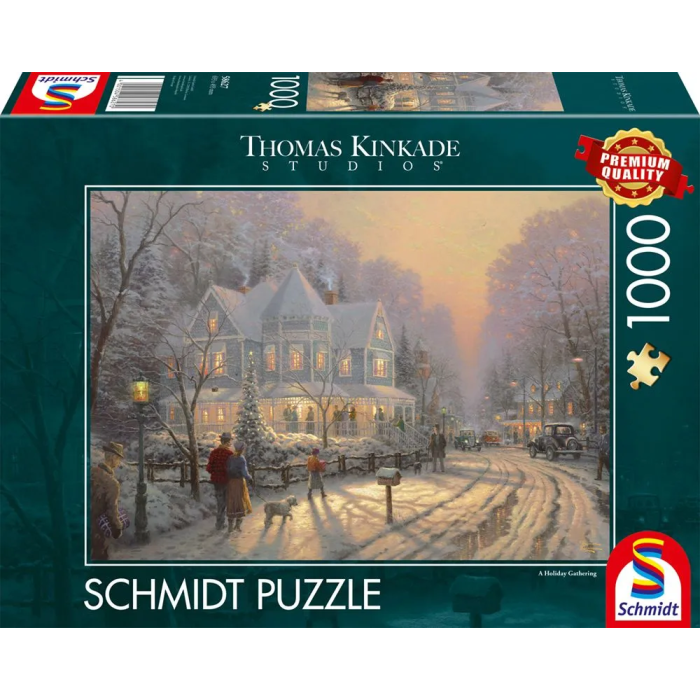 Schmidt Spiele - Puzzle 'Une Réunion Familiale de Fête' 1000 Pièces, Paysage Détailé, à Partir de 12 Ans