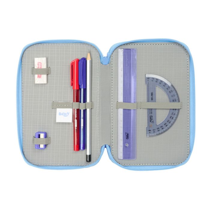 Pochette à crayons triple Bluey Let's play Bleu 12,5 x 19,5 x 5,5 cm 37 Pièces 4