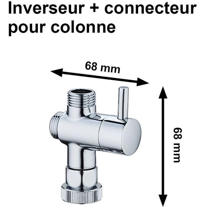 Inverseur et connecteur pour colonne de douche - Standard - EDOUARD ROUSSEAU - Chromé 4 Inverseur et connecteur pour colonne de douche - Standard - EDOUARD ROUSSEAU - Chromé 4