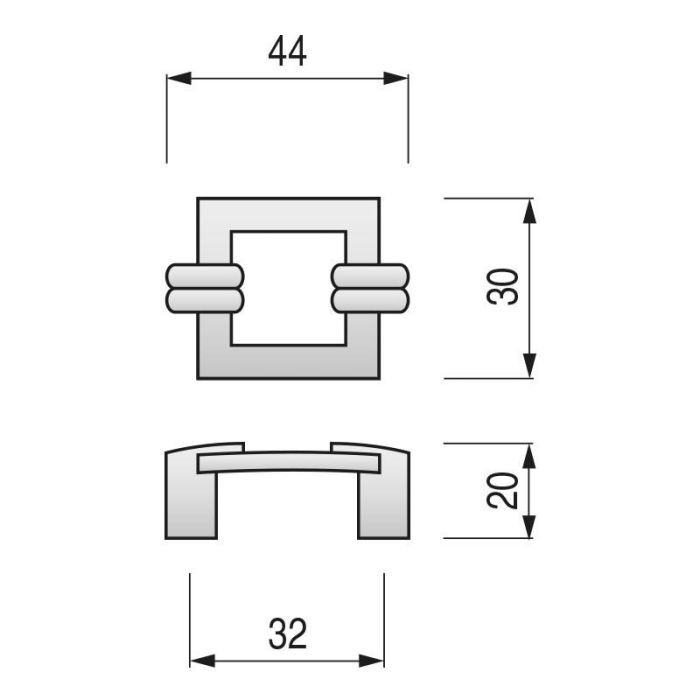 Tirador Zmk Monroe 44X35 C32 Cromo Acabado Cromo Giusti (Set de 50) 1