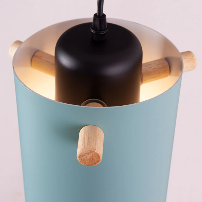 Lampe Suspension Dahlia Métal et Bois SKD-P1011-T 12