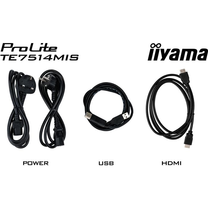 189,3cm/75" (3840x2160) iiyama ProLite TE7514MIS-B2AG 16:9 4K UHD VA Touch 8ms 60Hz 24/7 4xHDMI DP USB-C LAN WIFI Speaker Black 8
