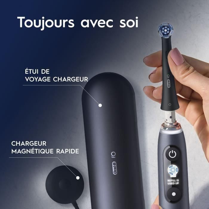 Brosse a dents électrique connectée - ORAL-B -iO 9 XMAS Edition - Noir - Mouvement oscillo-rotatif 4