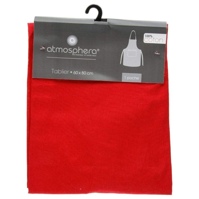Tablier avec Poche Atmosphera Rouge Coton 60 x 80 cm 1