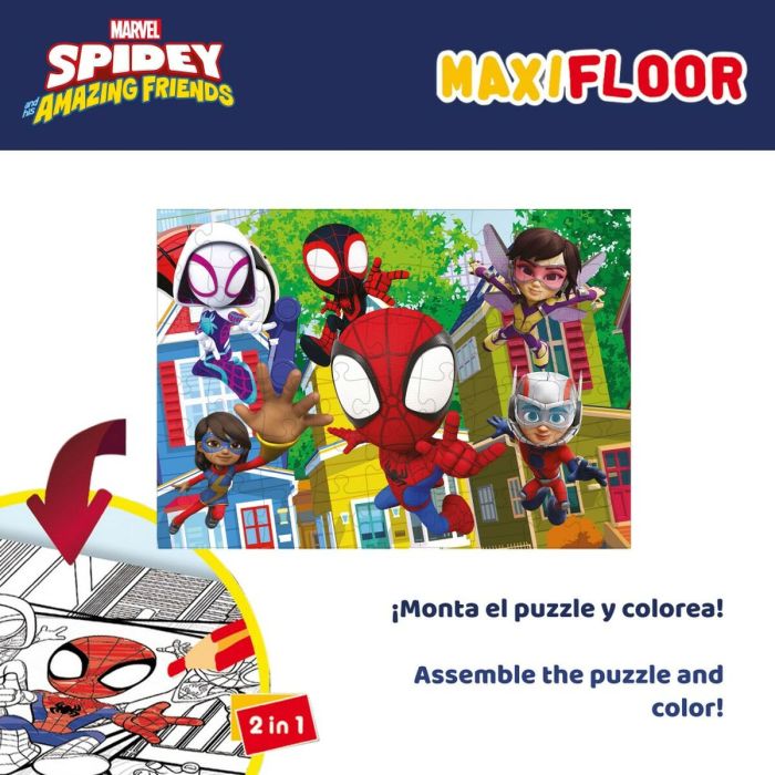 Set de 4 Puzzles Spidey 35 x 1,5 x 25 cm 48 Pièces (6 Unités) 10